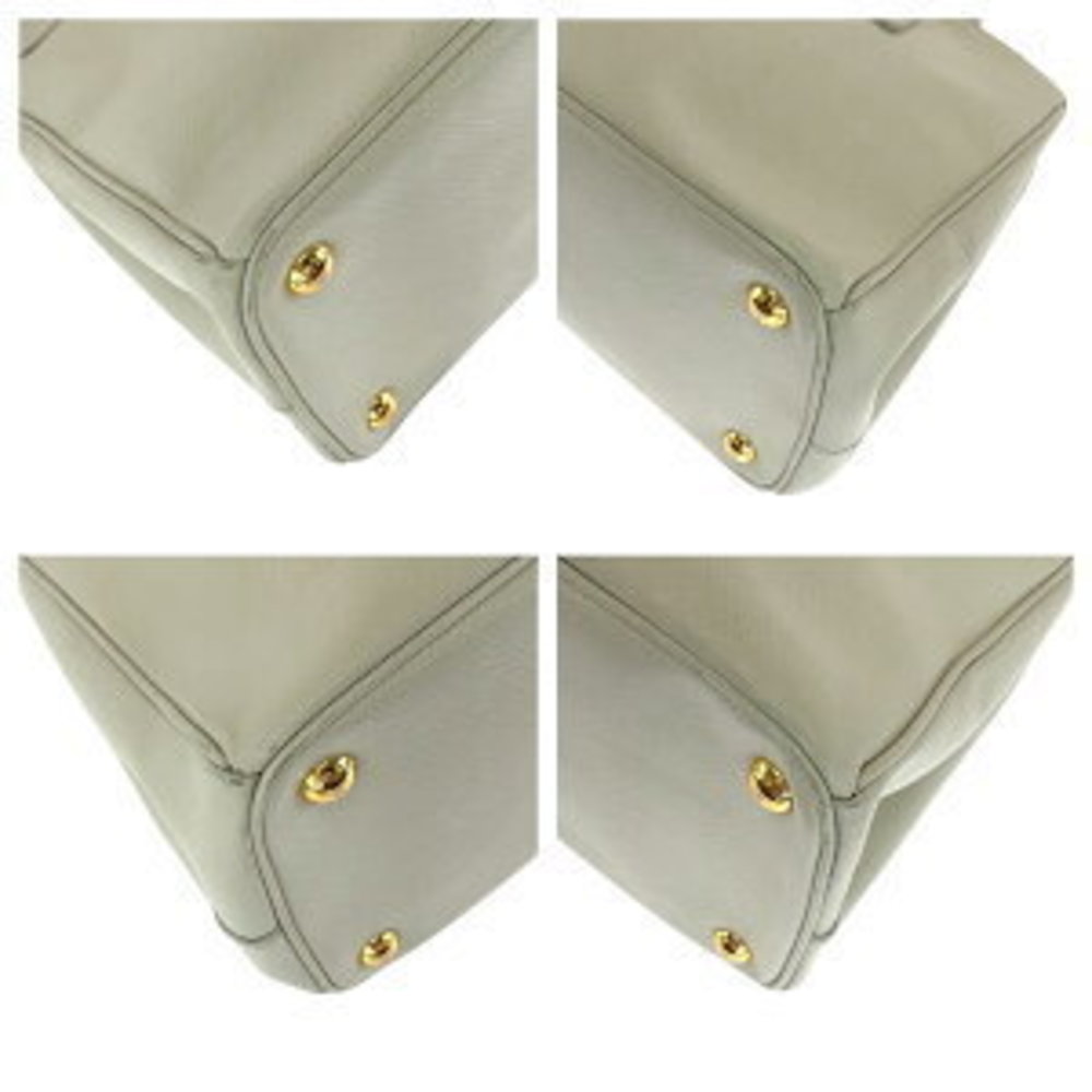 Prada Galleria Bag Triangular White Shoulder Leat… - image 3